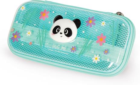 Legami - Astuccio Wonderwow, Tema Panda, 2 Scomparti e Portapenne interno, Scomparto interno con Tessuto a Rete - 2