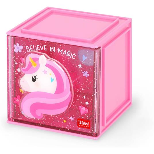 Box componibile organizzatore da scrivania per cancelleria Legami - Unicorno