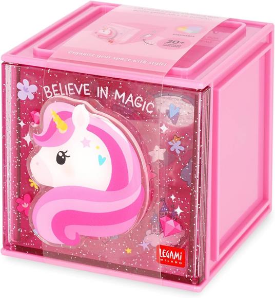 Box componibile organizzatore da scrivania per cancelleria Legami - Unicorno - 5