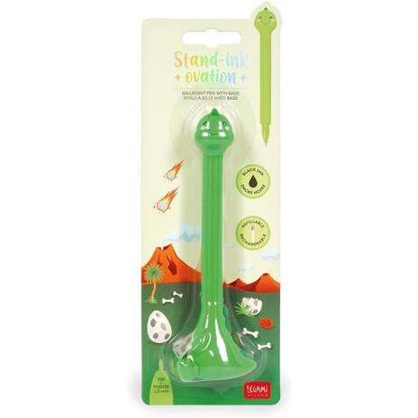 Legami - Penna a Sfera Dino con Base- Stand-Ink Ovation - Inchiostro Nero