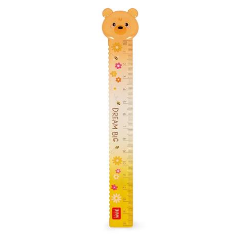 Legami - Righello per Misurare, Sottolineare e Tracciare Linee Nette e Precise, Tema Teddy Bear, in Plastica, 15 cm