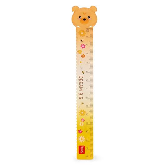 Legami - Righello per Misurare, Sottolineare e Tracciare Linee Nette e Precise, Tema Teddy Bear, in Plastica, 15 cm