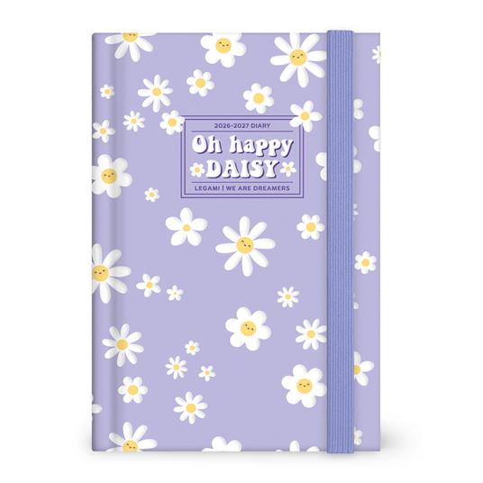 Agenda 16 mesi 2027 giornaliera fotografica Legami Medium Daisy Lilac