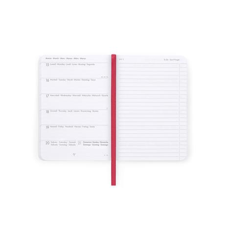 Agenda 16 mesi 2027 settimanale fotografica Legami Small con notebook Teddy Bear Cherry Pink - 3