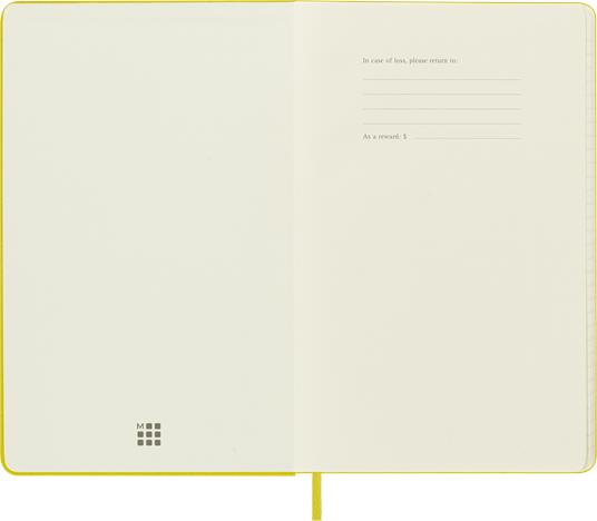 Taccuino Moleskine, a righe, Large, copertina rigida - Seta giallo paglia - 2