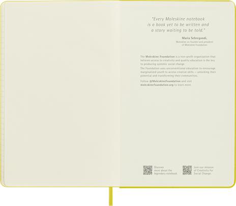 Taccuino Moleskine, a righe, Large, copertina rigida - Seta giallo paglia - 5