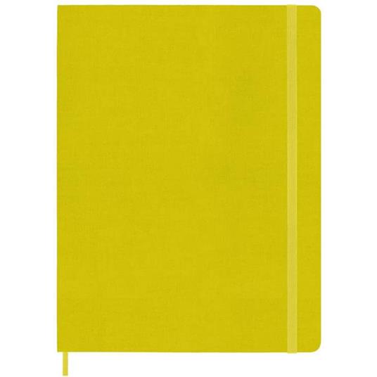 Taccuino Moleskine, a righe, Large, copertina rigida - Seta giallo paglia