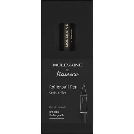 Moleskine x Kaweco, Penna Roller Ricaricabile in Plastica ABS Ricaricabile con 0,7 mm di Inchiostro Nero Incluso Colore Nero