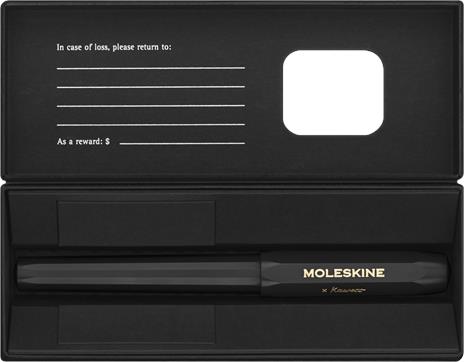 Moleskine x Kaweco, Penna Roller Ricaricabile in Plastica ABS Ricaricabile con 0,7 mm di Inchiostro Nero Incluso Colore Nero - 3