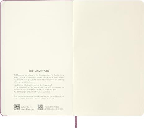 Taccuino Moleskine grande bianco  Copertina rigida  Rosa Majestic - 4