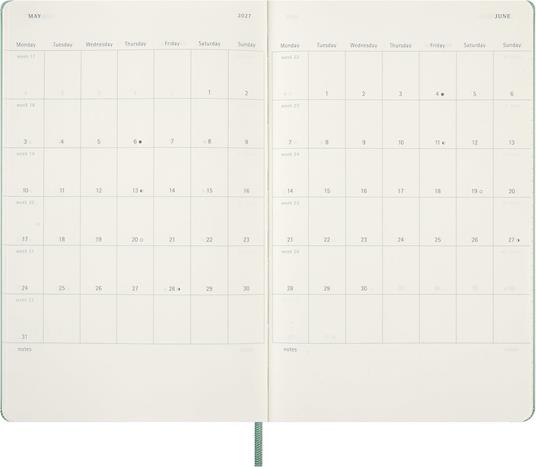 Agenda Moleskine 18 mesi settimanale notebook large verde rigida - 5