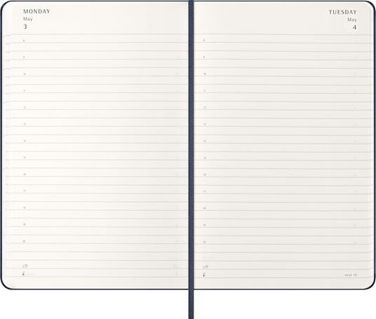 Agenda Moleskine 12 mesi giornaliera large blu rigida - 3