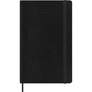 Cartoleria Agenda Moleskine 12 mesi giornaliera large nera morbida Moleskine
