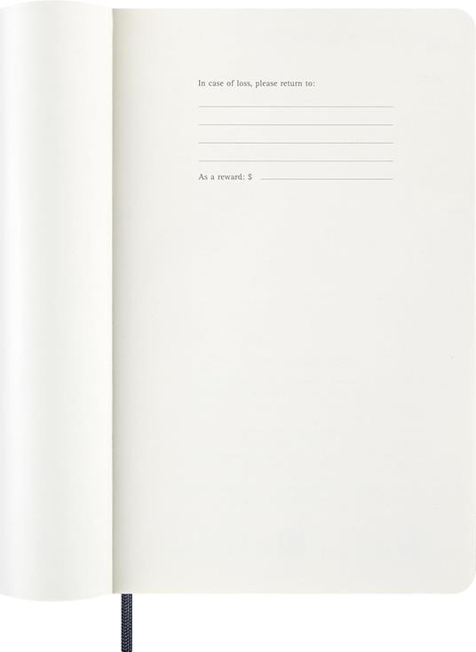 Agenda Moleskine 2027 12 mesi settimanale notebook large blu morbida - 2