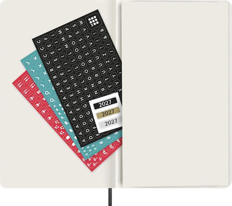 Agenda Moleskine 2027 12 mesi settimanale notebook large nera morbida - 5