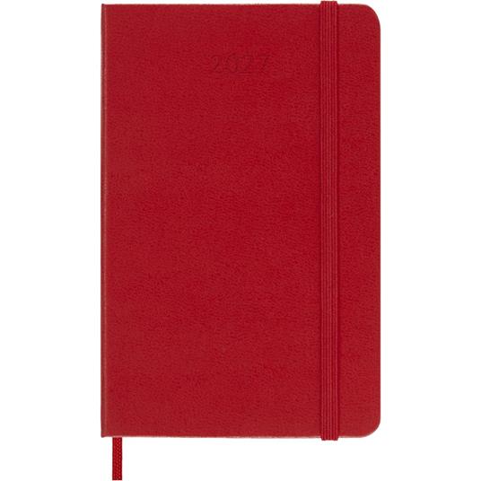 Agenda Moleskine 12 mesi settimanale notebook pocket rossa rigida