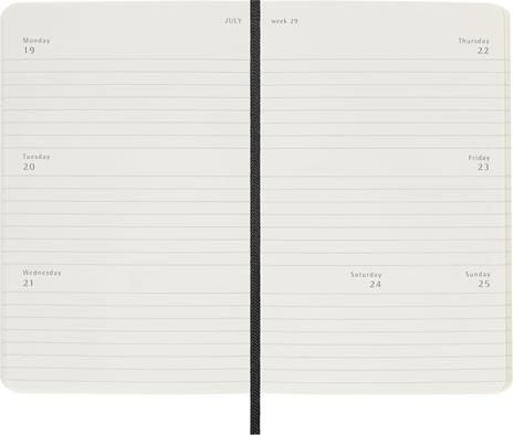 Agenda Moleskine 2027 12 mesi settimanale orizzontale pocket nera morbida - 3