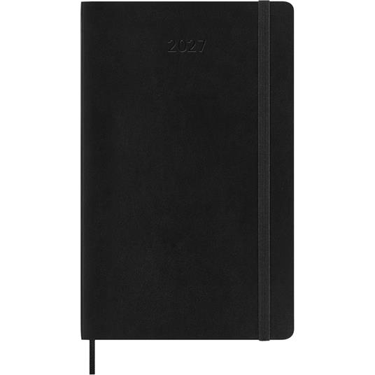 Agenda Moleskine 2027 12 mesi settimanale orizzontale large nera morbida