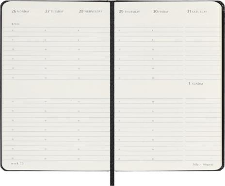 Agenda Moleskine 2027 12 mesi settimanale verticale pocket nera rigida - 3
