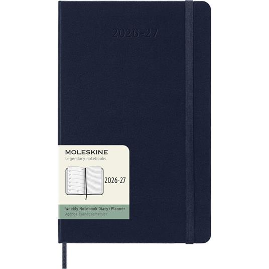 Agenda Moleskine 18 mesi settimanale notebook large blu rigida