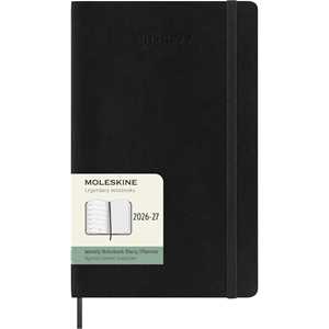 Cartoleria Agenda Moleskine 18 mesi settimanale notebook large nera morbida Moleskine