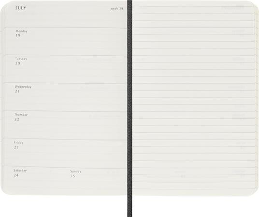 Agenda Moleskine 18 mesi settimanale notebook pocket nera morbida - 4