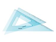 Coppia squadre plastica 45° e 60° cm. 35 Colourbook singolo