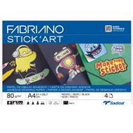 Carta adesiva da disegno Fabriano FSC pochette  Nera 4sh -A4