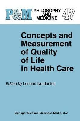 Concepts and Measurement of Quality of Life in Health Care - cover