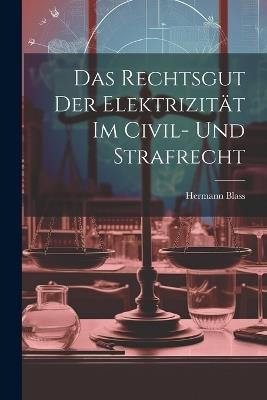Das Rechtsgut Der Elektrizität Im Civil- Und Strafrecht - Hermann Blass - cover