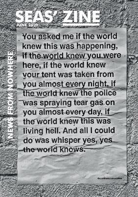 News From Nowhere: Exhibition's zine on displacement & refuge - cover