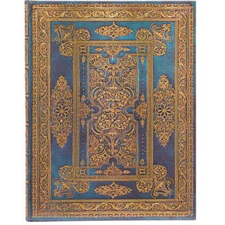 Agenda Diario a copertina rigida, Ultra, Design di Lusso, Blu Lussuoso, a righe
