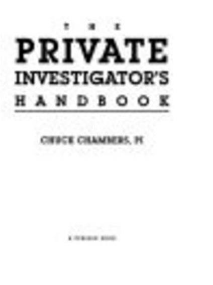 The Private Investigator Handbook
