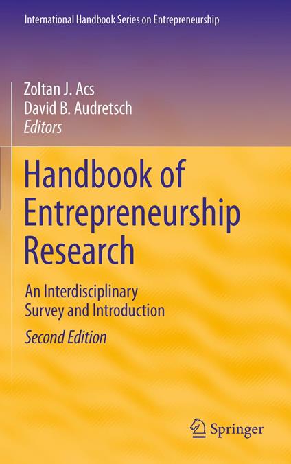 Handbook of Entrepreneurship Research