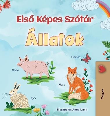 First Picture Dictionary - Animals (Hungarian Children's Book) - Kidkiddos Books - cover
