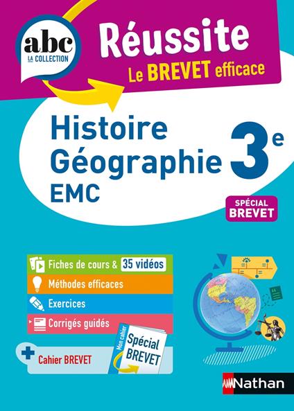 Histoire-Géographie-EMC (Enseignement moral et civique) 3e - ABC Réussite - Le Brevet efficace - Cours, Méthode, Exercices - Brevet 2027 - EPUB
