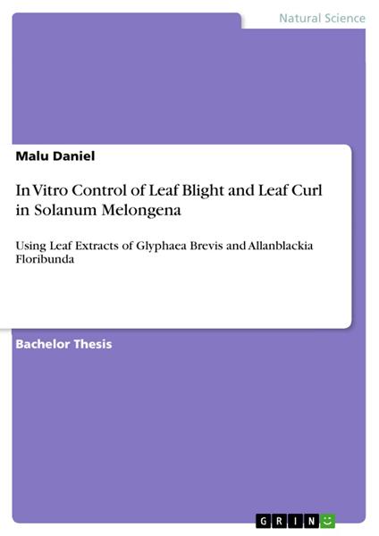 In Vitro Control of Leaf Blight and Leaf Curl in Solanum Melongena