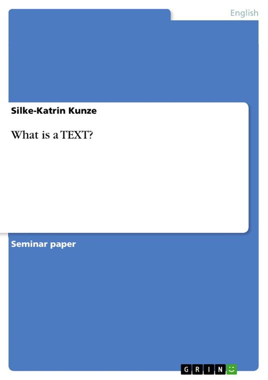 What is a TEXT?