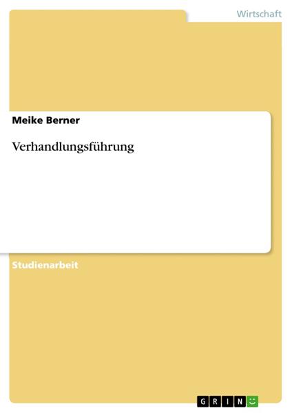 Verhandlungsführung