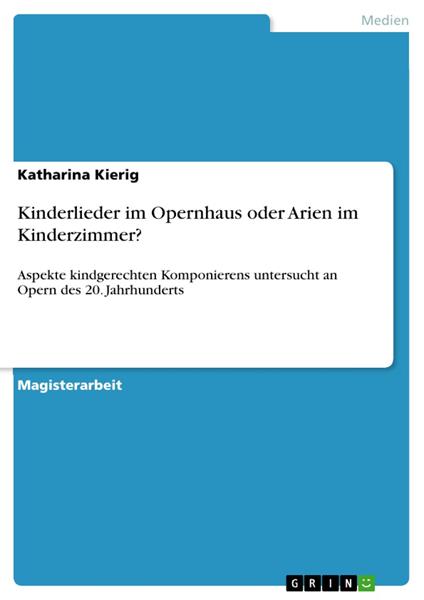 Kinderlieder im Opernhaus oder Arien im Kinderzimmer?
