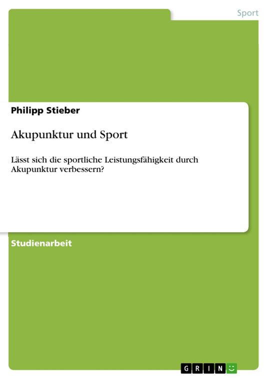 Akupunktur und Sport