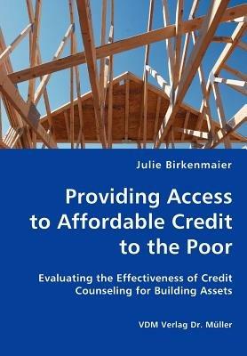 Providing Access to Affordable Credit to the Poor - Evaluating the Effectiveness of Credit Counseling for Building Assets - Julie Birkenmaier - cover