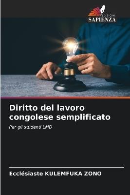 Diritto del lavoro congolese semplificato - Ecclésiaste Kulemfuka Zono - cover