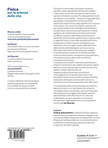 Fisica per le scienze della vita. Con Contenuto digitale (fornito elettronicamente) - Andrea Alessandrini - 6