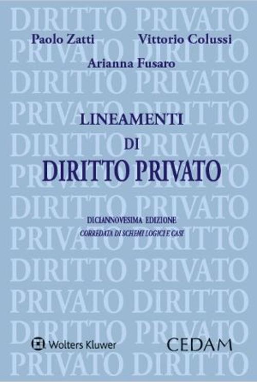 Lineamenti di diritto privato - Paolo Zatti,Vittorio Colussi,Arianna Fusaro - copertina
