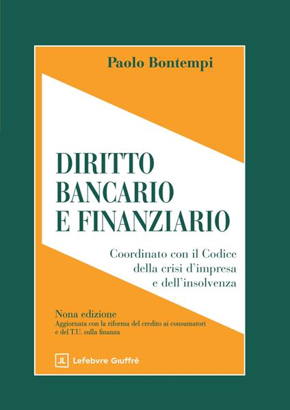 Diritto bancario e finanziario - Paolo Bontempi - copertina