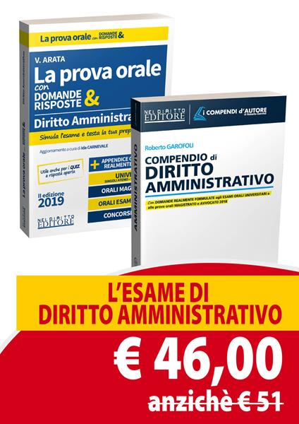 Diritto amministrativo. La prova orale con domande & risposte-Compendio di diritto amministrativo - Virginia Arata,Roberto Garofoli - copertina