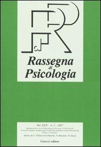 Rassegna di psicologia (2007). Vol. 1 - copertina