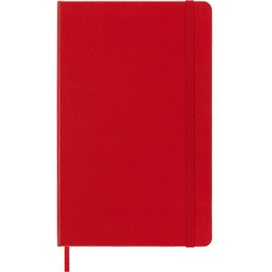 Taccuino Moleskine large a pagine bianche copertina rigida rosso. Scarlet Red