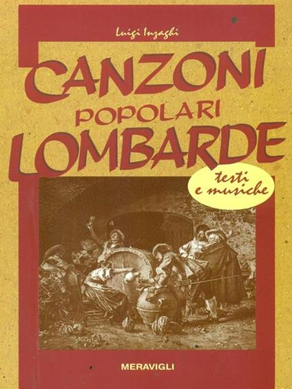 Canzoni popolari lombarde - Luigi Inzaghi - copertina